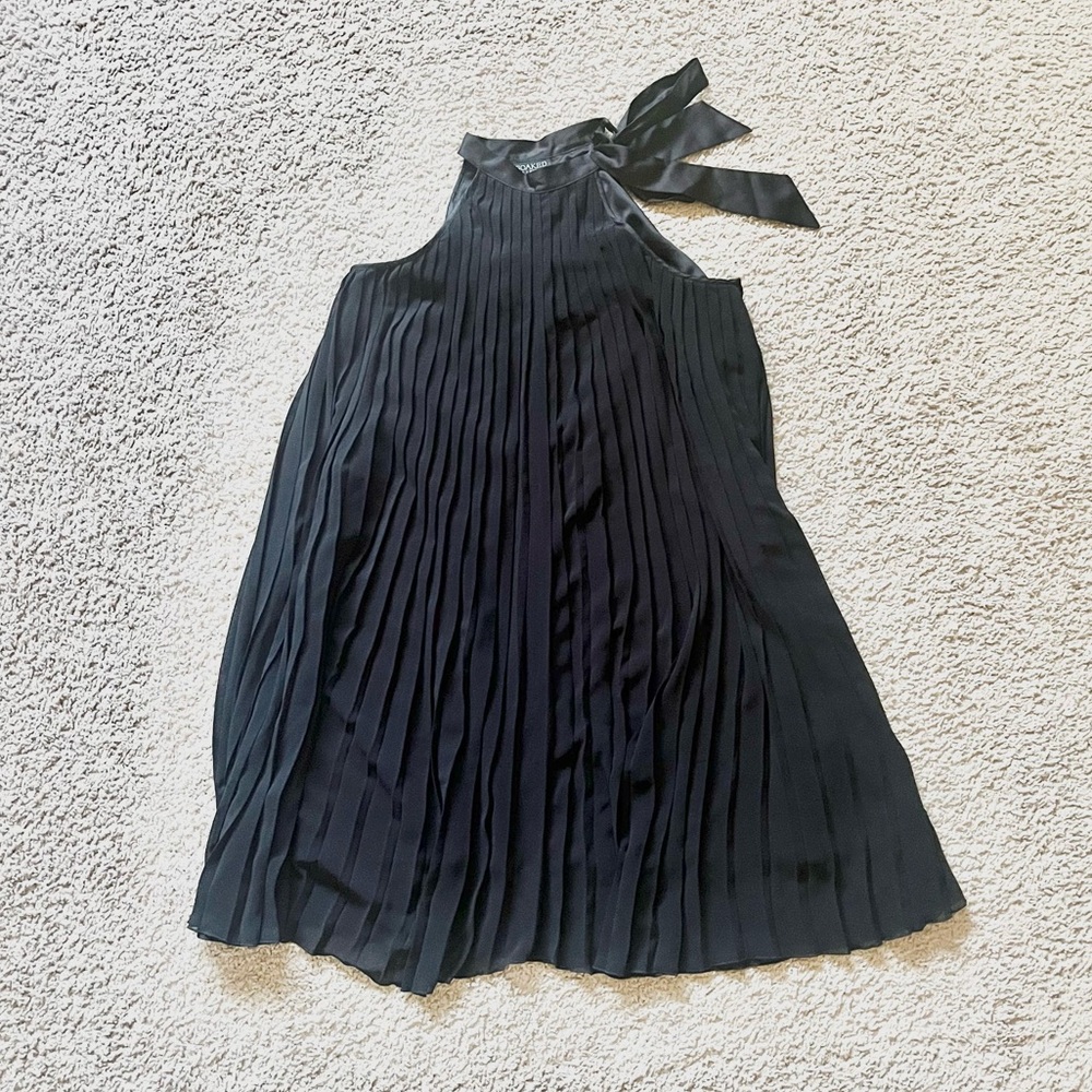 Scandinavian Soaked In Luxury Pleated Black dress Size small.
